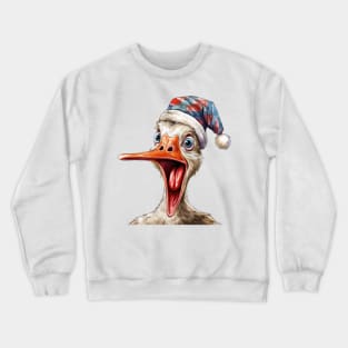 Funny Christmas Goose Face Crewneck Sweatshirt